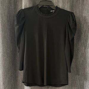 Adrianna Papell SMALL Black Puff Sleeve Blouse